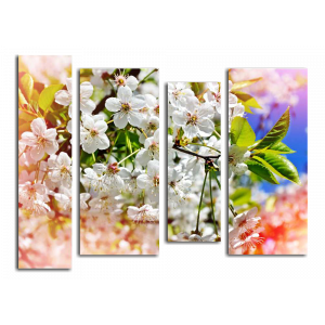 Модульная картина Яблоневый цвет. Весна